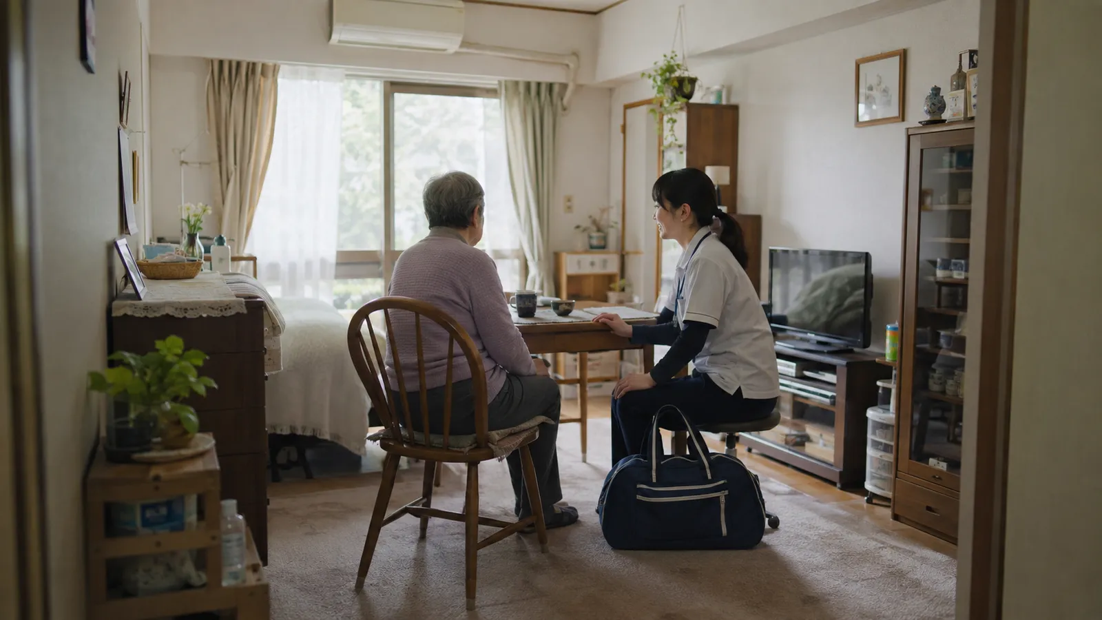 一人暮らしの高齢者が1,000万人を超える時代、訪問看護は「見守り」の要になる|2050年に65歳以上の独居は約1,084万人、介護する家族がいない在宅を誰が支えるかのサムネイル画像