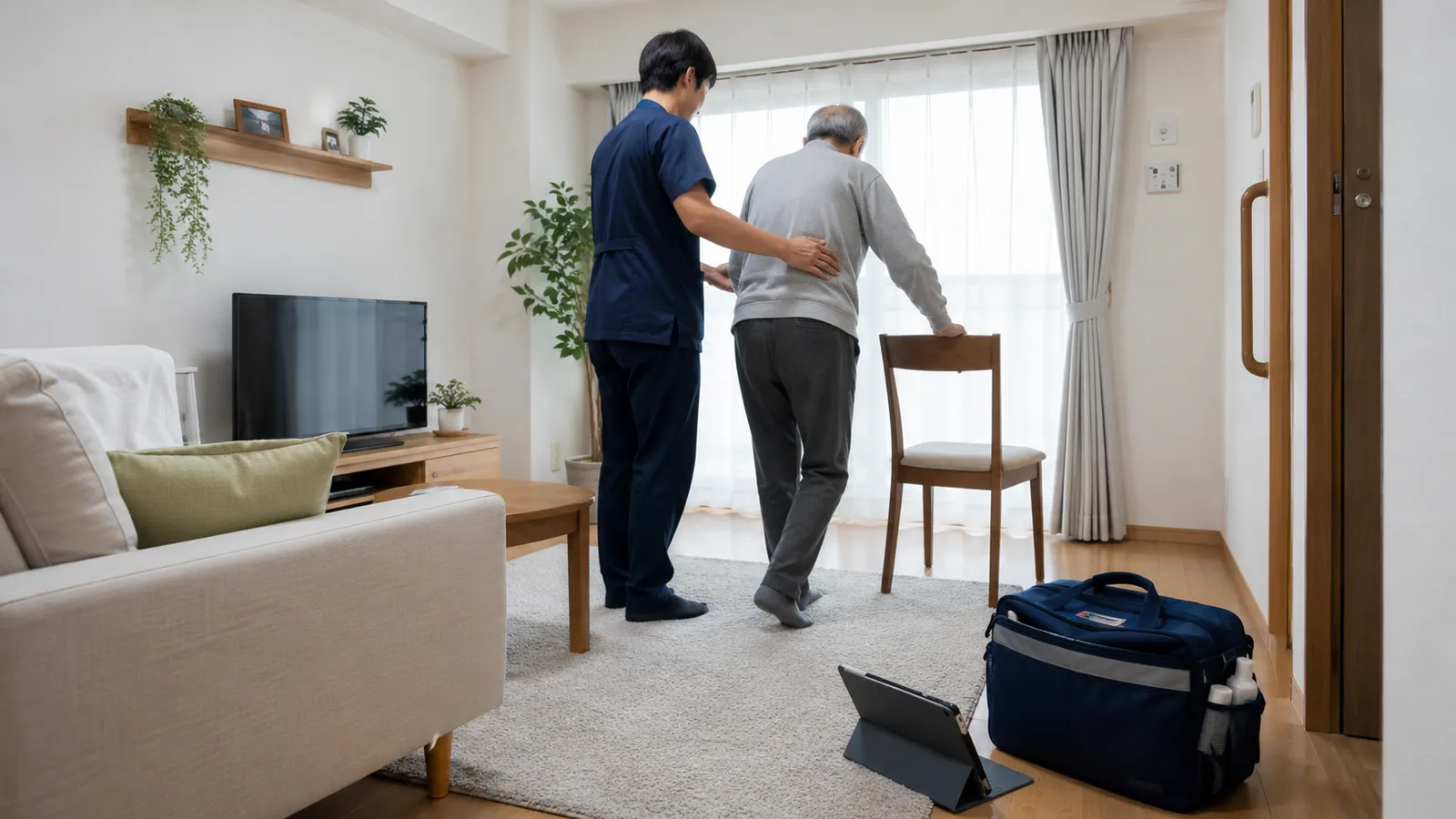要介護の訪問の34.1%、要支援の46.2%をリハ職が担っている——厚労省が「リハビリ主体の事業所」を名指しした2027年度改定の論点|2024年減算の次に来るもののサムネイル画像