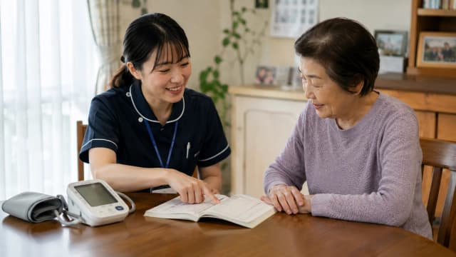 退院は、回復の途中で訪れる——脳卒中後の在宅生活と訪問看護|再発を防ぐ血圧の記録と、失われた機能ではなくできることを見る視点のサムネイル画像