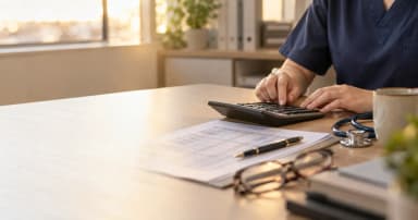 訪問看護ベースアップ評価料(Ⅱ)は、必要な賃上げ額から逆算して区分を選ぶ——賃金改善算定基礎額・医療保険の利用者割合・【A】の計算手順のサムネイル画像