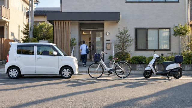 訪問看護の移動手段、車・自転車・バイクはどれが正解か——燃料費より重い「固定費と事故」の経済学|ガソリン170円と自転車青切符の時代にのサムネイル画像